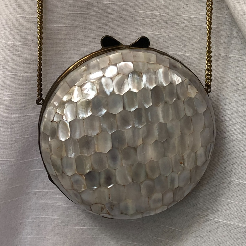 VTG Abalone Mosaic Clamshell Evening Purse